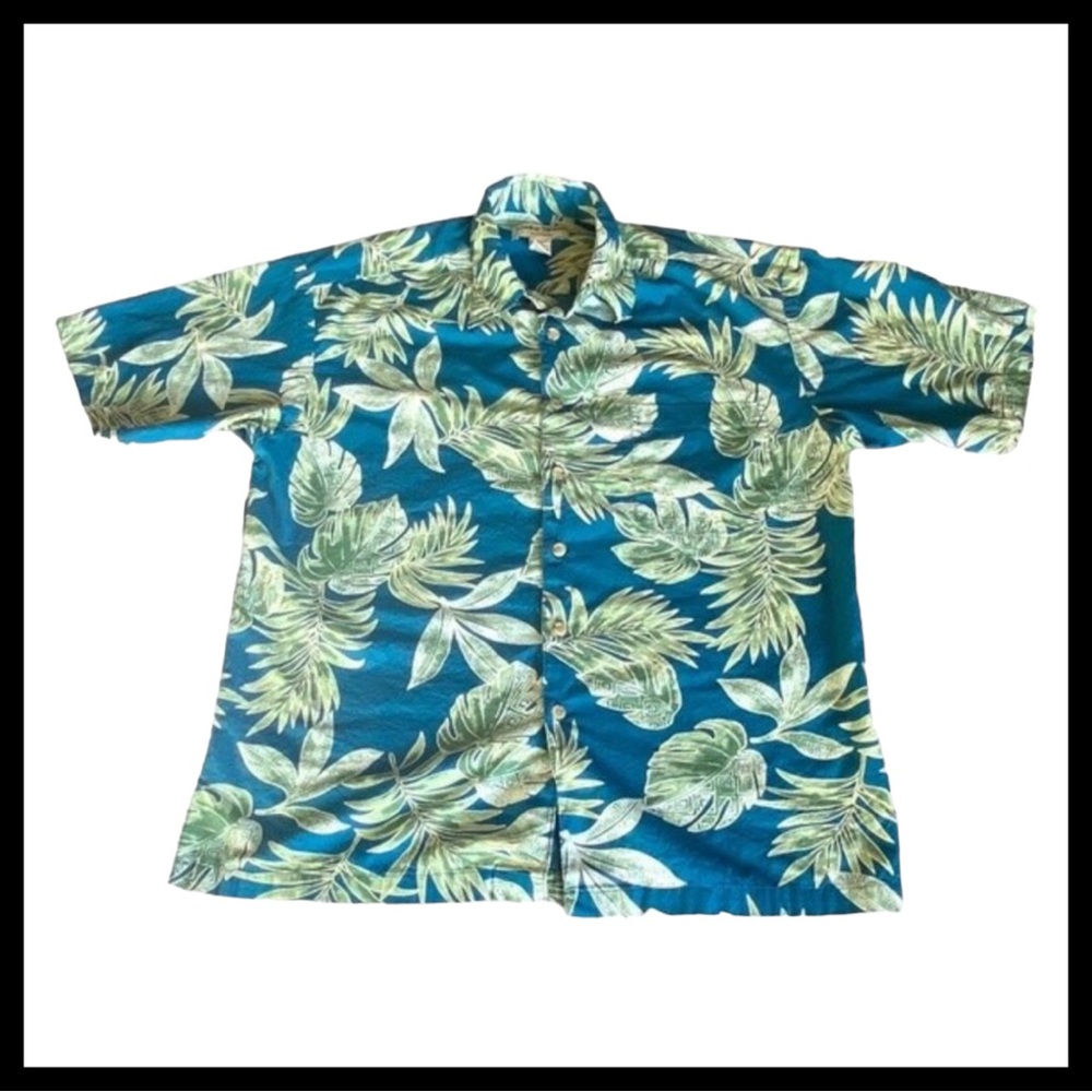 Cooke Street Palm Leaf Hawaiian Shirt Button Down